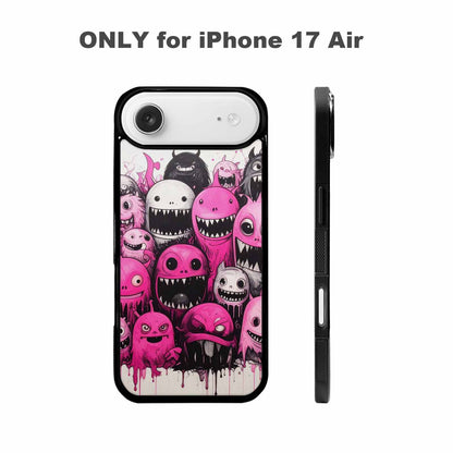 iPhone 17 Air Case — Monsters General Black Pink Ink Cartoon, Unique Phone Case Design