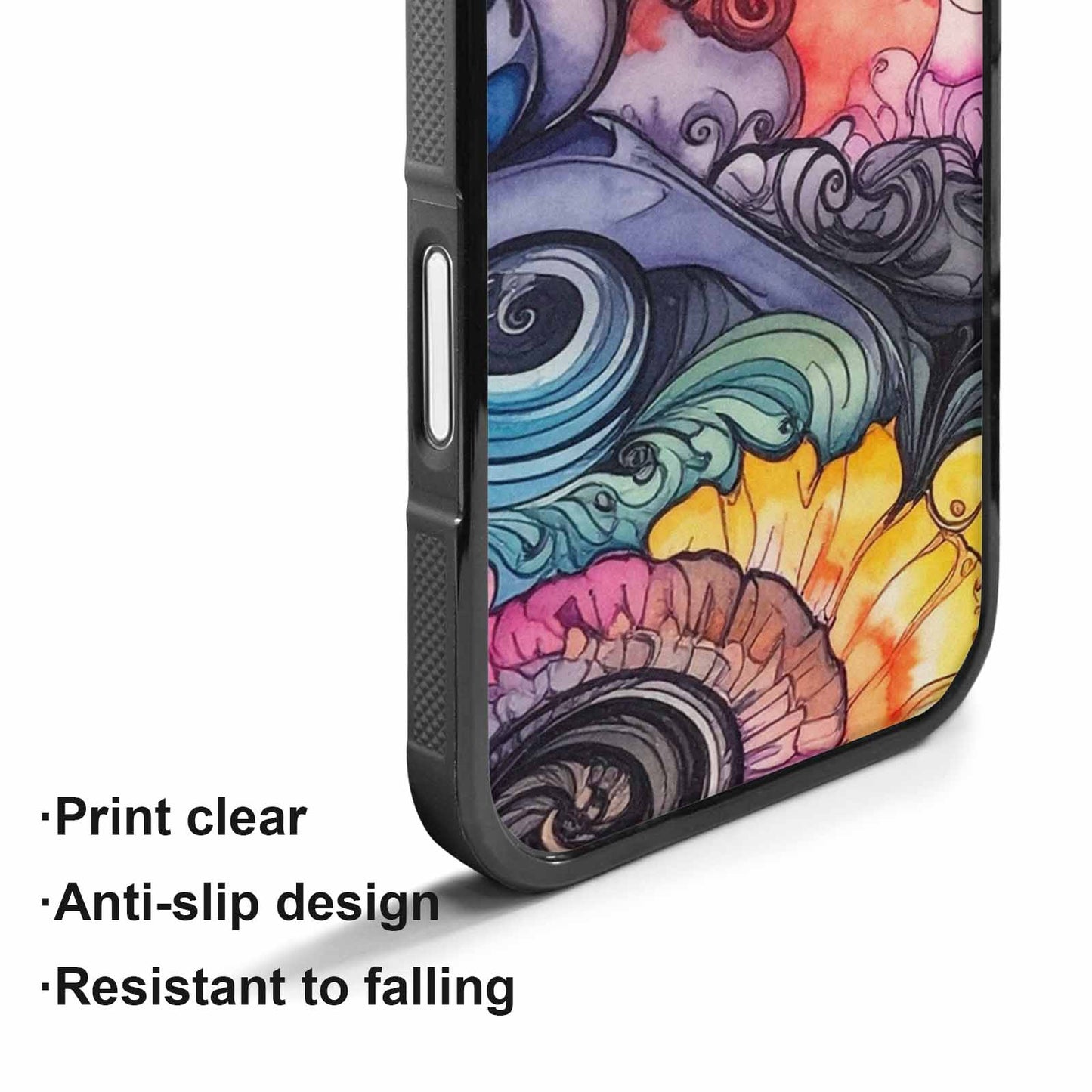 iPhone 17 Case — Tie Dye Swirls (black Tie Dye, Custom Designed Case Cover