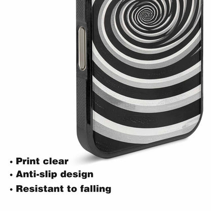iPhone 16 Pro Case — Hypnotic Spiral Optical Illusion Motif High, Custom Designed Case Cover
