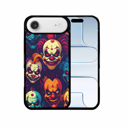 iPhone 17 Air Case — Evil Clowns Heads Faces Overlapping Cartoon, Original Design Phone Case