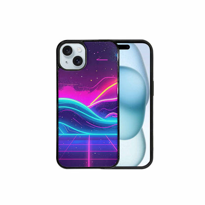 iPhone 15 Plus Case — 1980s Neon Cartoon Art Pattern, Unique Phone Case Design