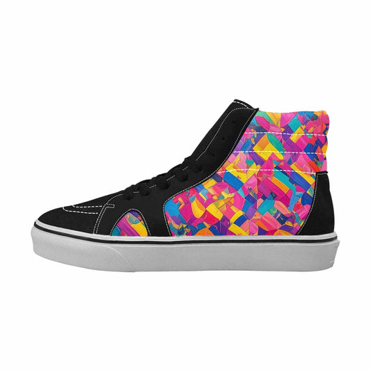 MEN'S Pansexual Flag Color High Top Canvas Y2K Custom Sneakers