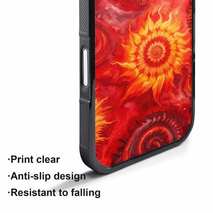 iPhone 17 Air Case — Tie Dye Red Orange Fire Tie, Custom Made Phone Cover