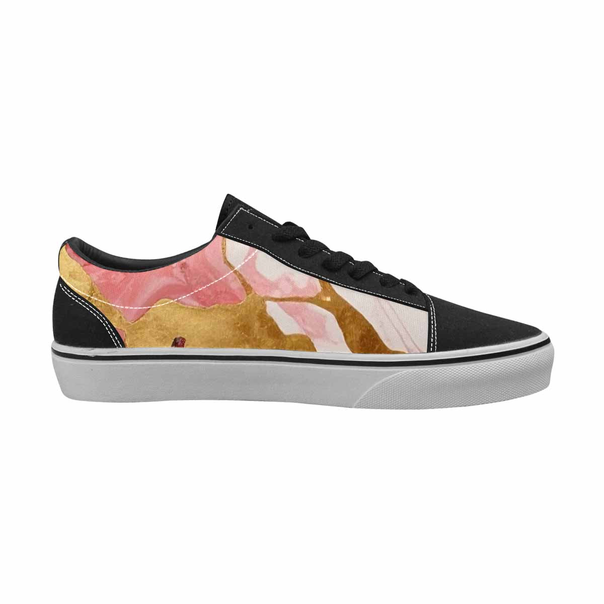 WOMEN'S Marble Vein Lace-Up Canvas Kaleidoscope Custom Sneakers