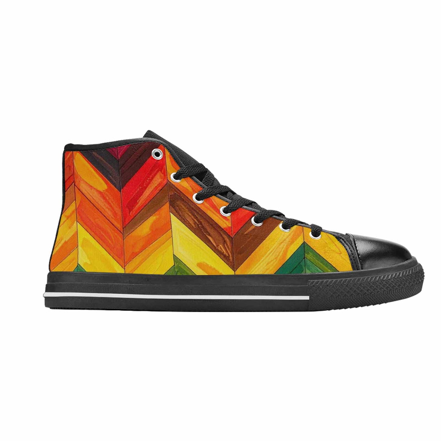 MEN'S Progress Pride Flag High Top Canvas Aesthetic Custom Sneakers