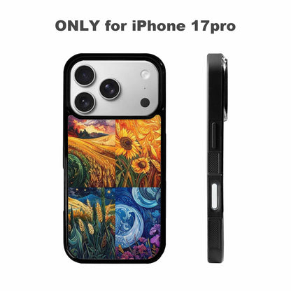 iPhone 17 Pro Case — Small Van Gogh Style Swirl Galaxy, Personalized Phone Case