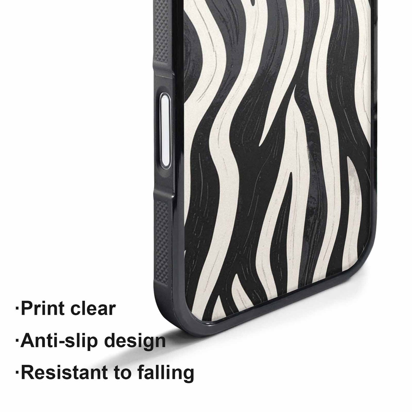 iPhone 17 Pro Case — Modern Zebra Stripe Print Crisp Animal, Unique Phone Case Design