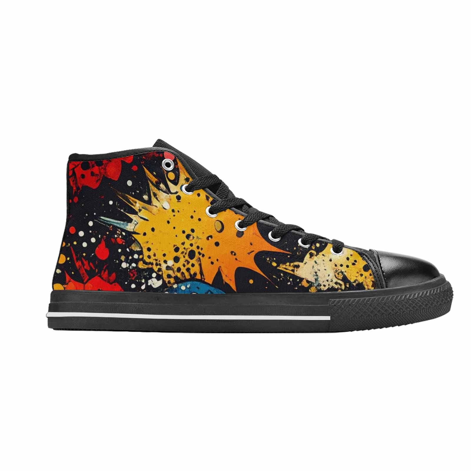 WOMEN'S Comic Book Halftone High Top Canvas Dreamcore Custom Sneakers