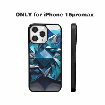 iPhone 15 Pro Max Case — Geometric Origami Art Pattern, Unique Phone Case Design