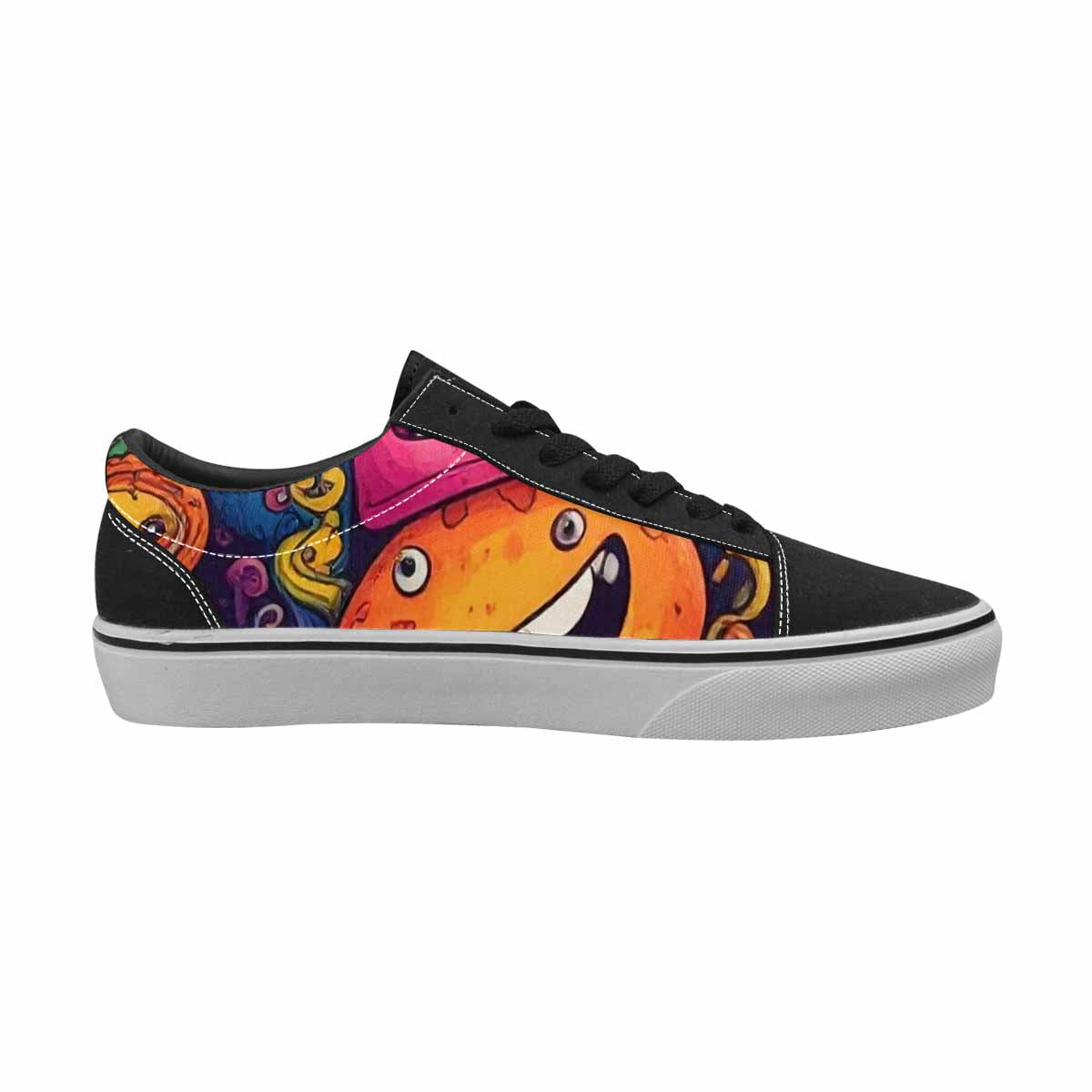 MEN'S Cartoon Monster Character Canvas Lace-Up Wallpaper Art Custom Sneakers