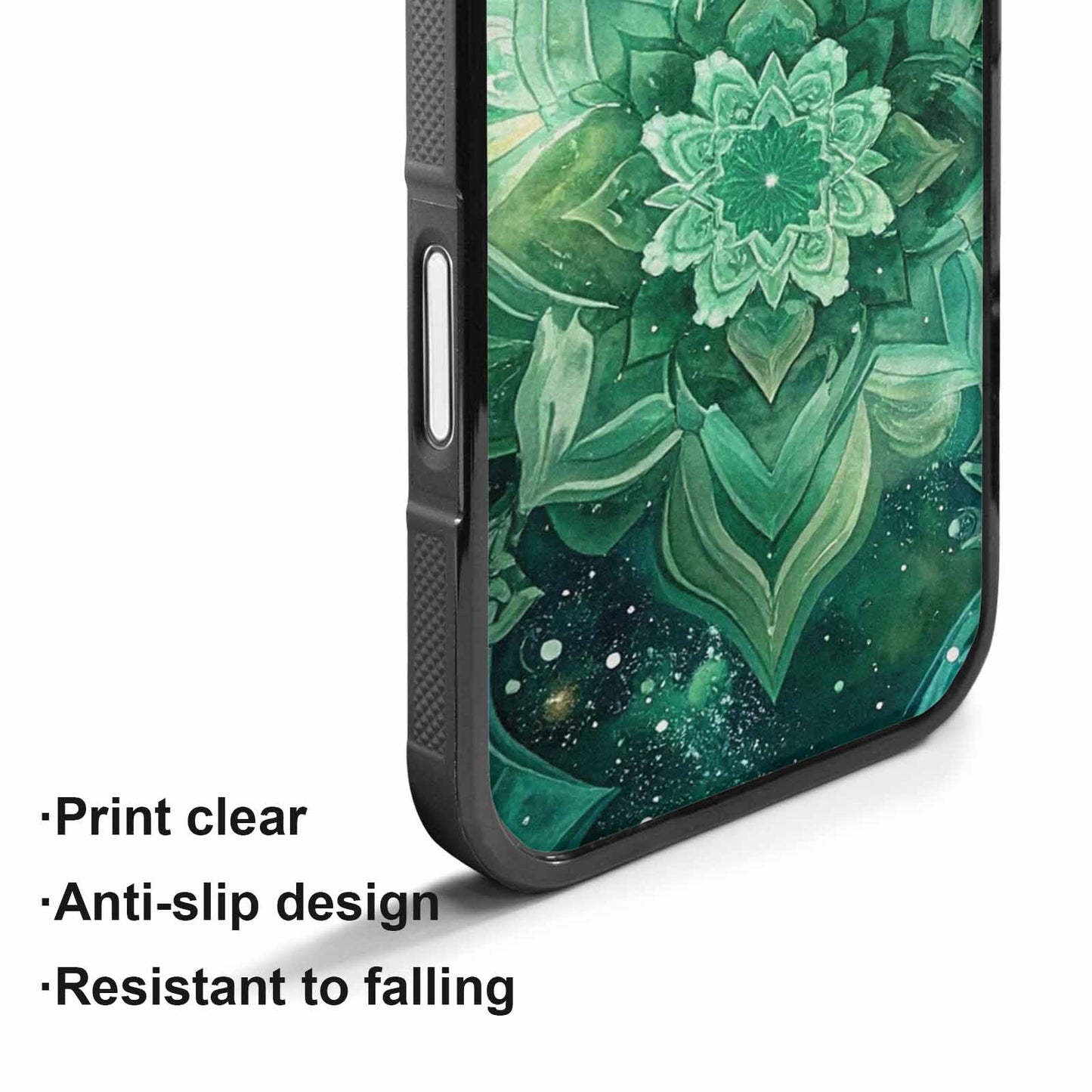 iPhone 17 Case — Galaxy Art Green Teal Galaxy Space, Original Design Phone Case