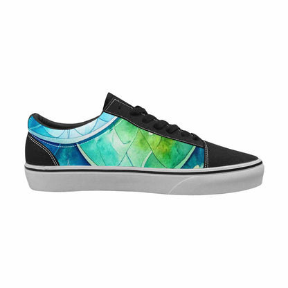 WOMEN'S Mermaid Scale Canvas Lace-Up Surreal Sneakers