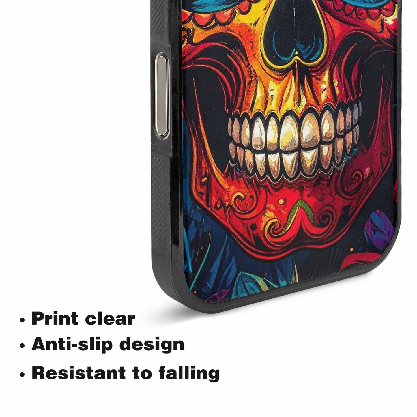 iPhone 16 Pro Max Case — Graffiti Skull Art Seamless Pattern Vibrant, Custom Designed Case Cover