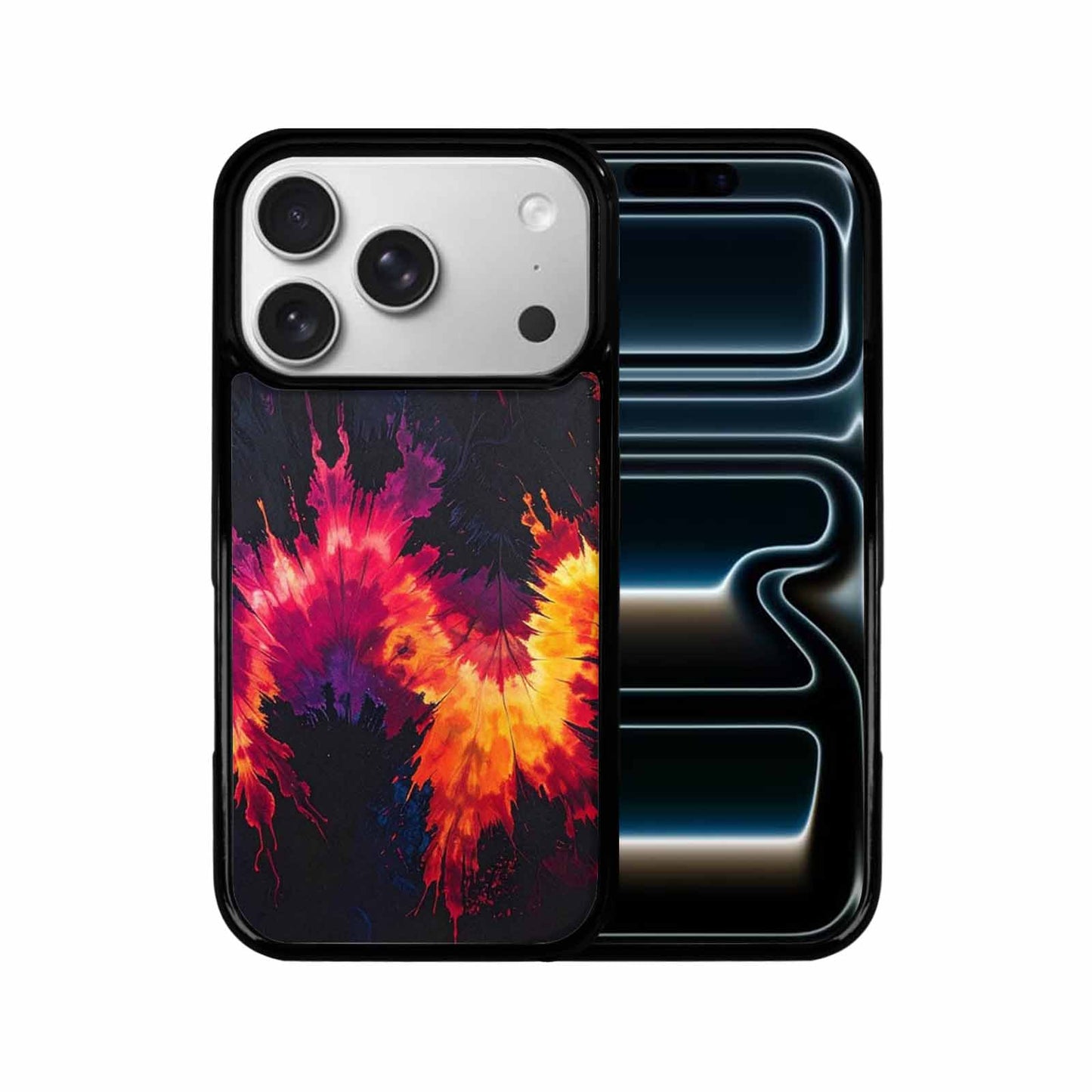 iPhone 17 Pro Case — Tie Dye Dark Art Seamless Tie, Original Design Phone Case