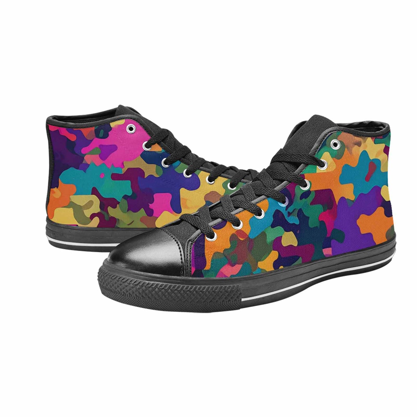 MEN'S Military Camouflage Blotch High Top Canvas Vivid Sneakers