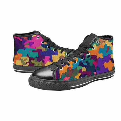 MEN'S Military Camouflage Blotch High Top Canvas Vivid Sneakers