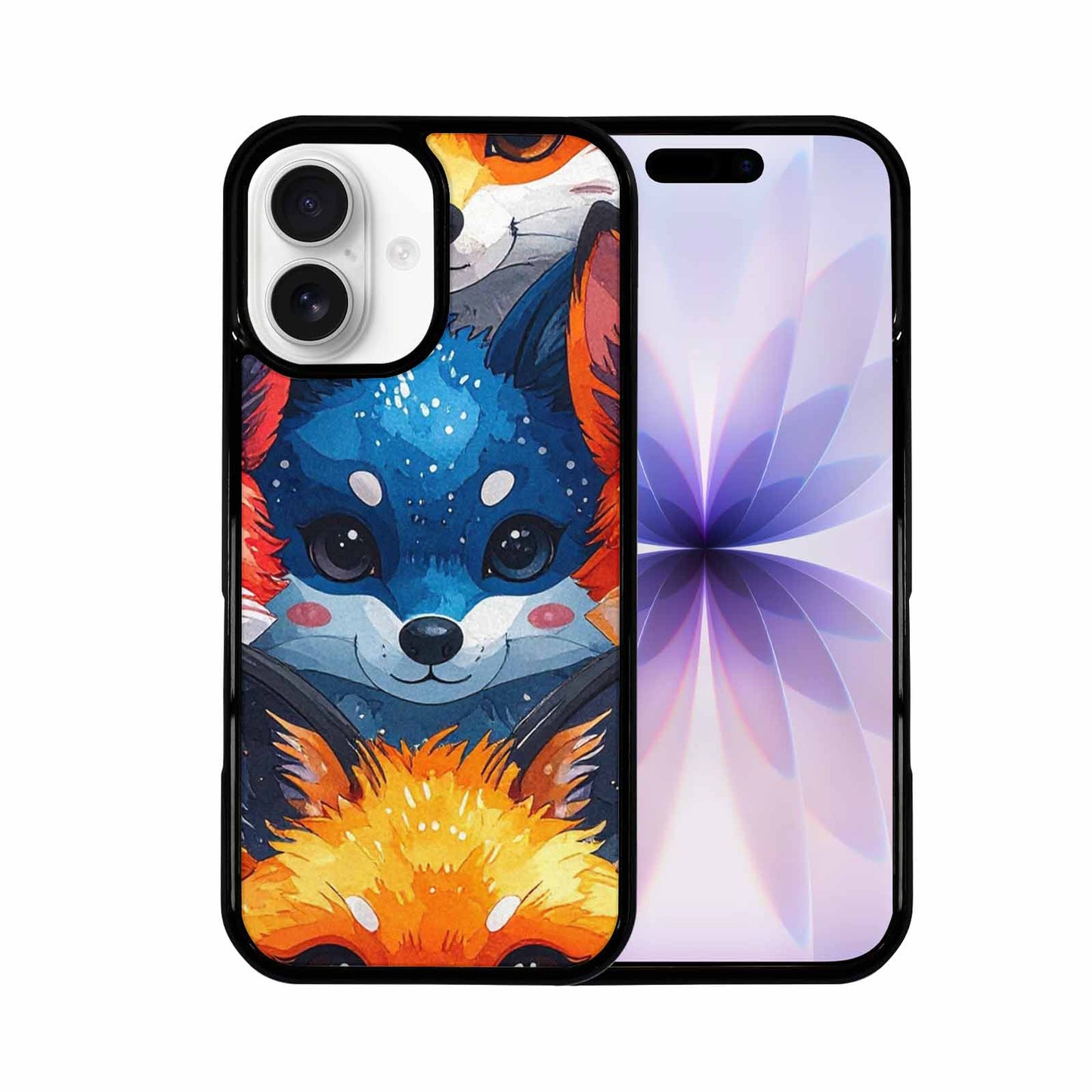 iPhone 17 Case — Watercolor Kawaii Fox Watercolor Abstract, Custom Phone Case