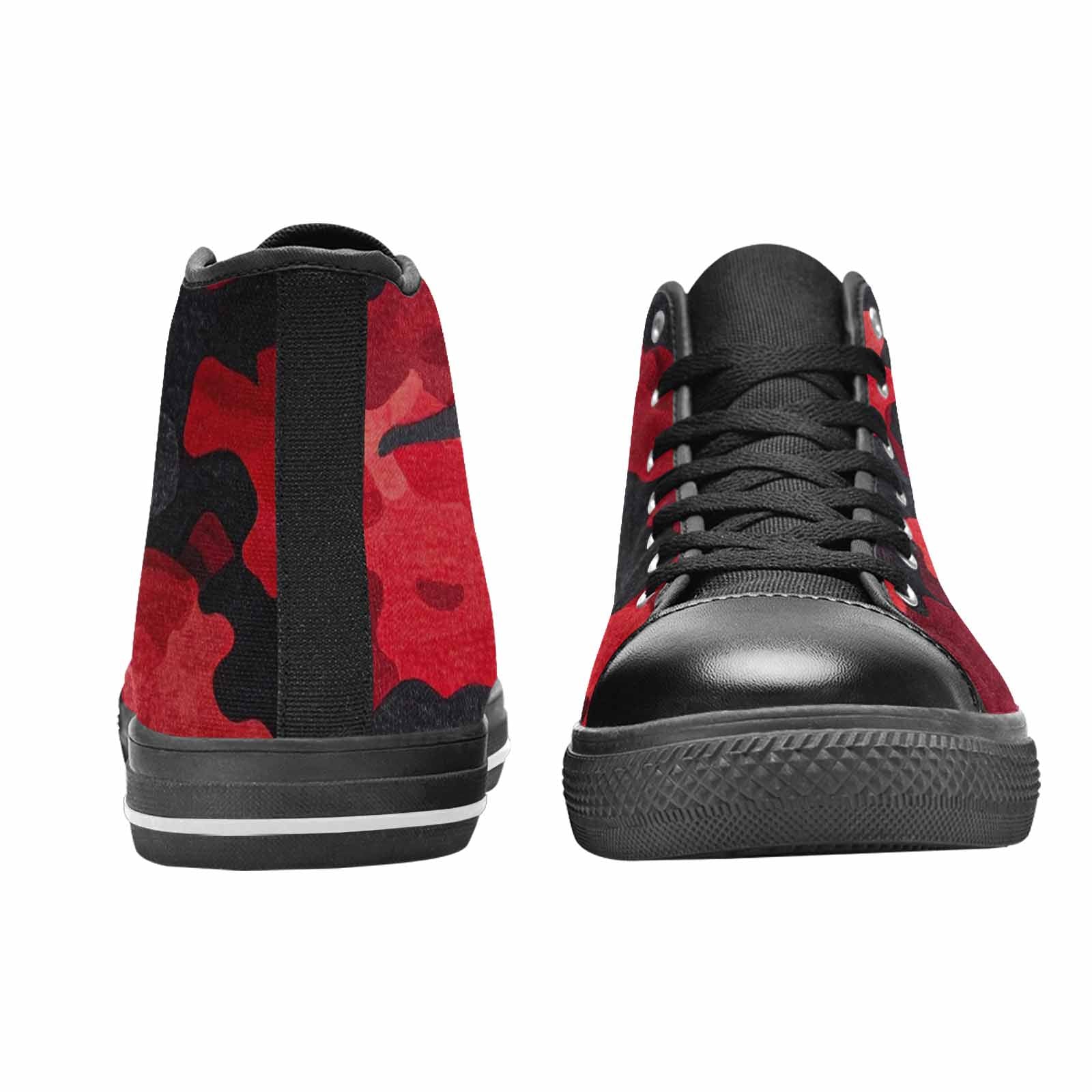 MEN'S Tactical Camo Red Black High Top Canvas Cottagecore Shoes