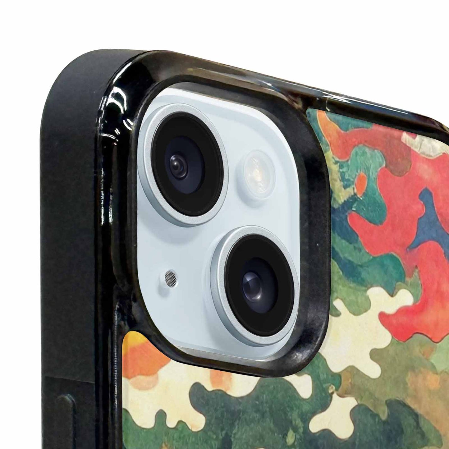 iPhone 15 Case — Camo Patches Full Color Vibrant Camo, Personalized Phone Case