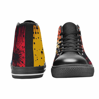 MEN'S Comic Book Halftone High Top Canvas Grunge Custom Shoes