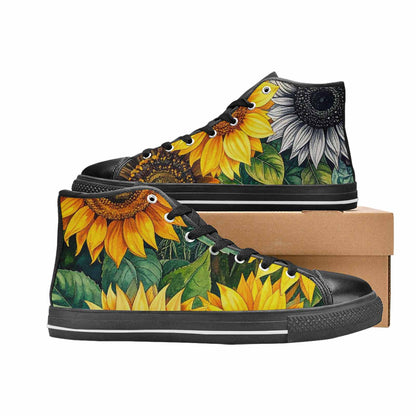 MEN'S Sunflower High Top Canvas Dark Academia Shoes