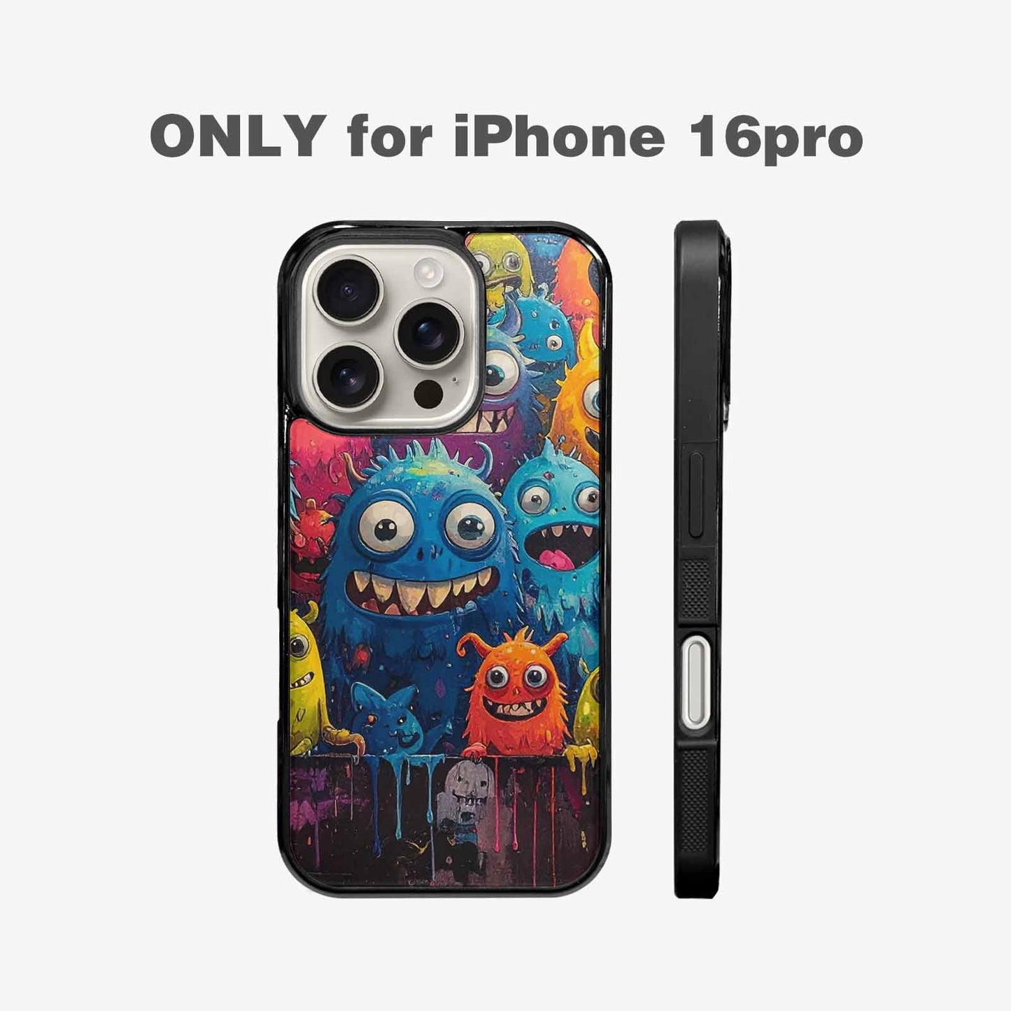iPhone 16 Pro Case — Monsters General Cartoon Monst, Custom Designed Case Cover