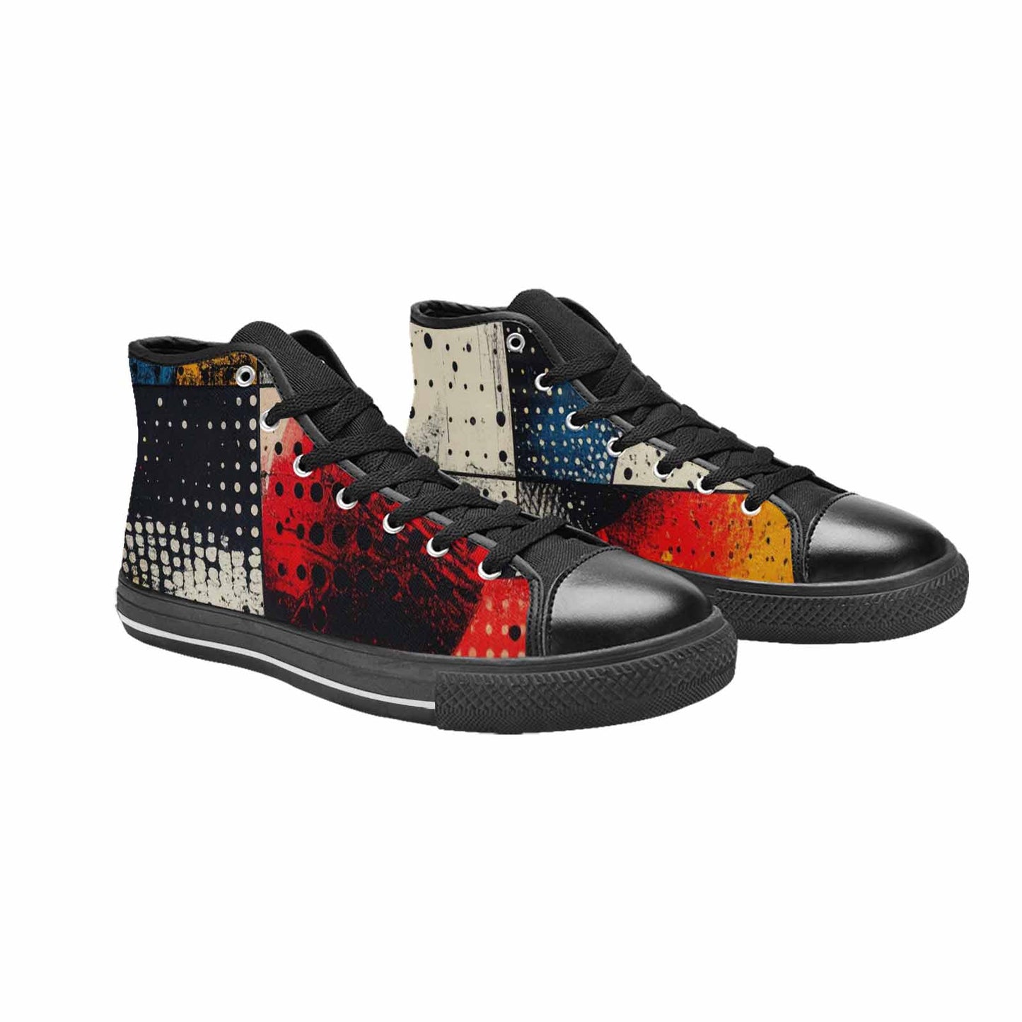 WOMEN'S Comic Book Halftone High Top Canvas Y2K Custom Sneakers