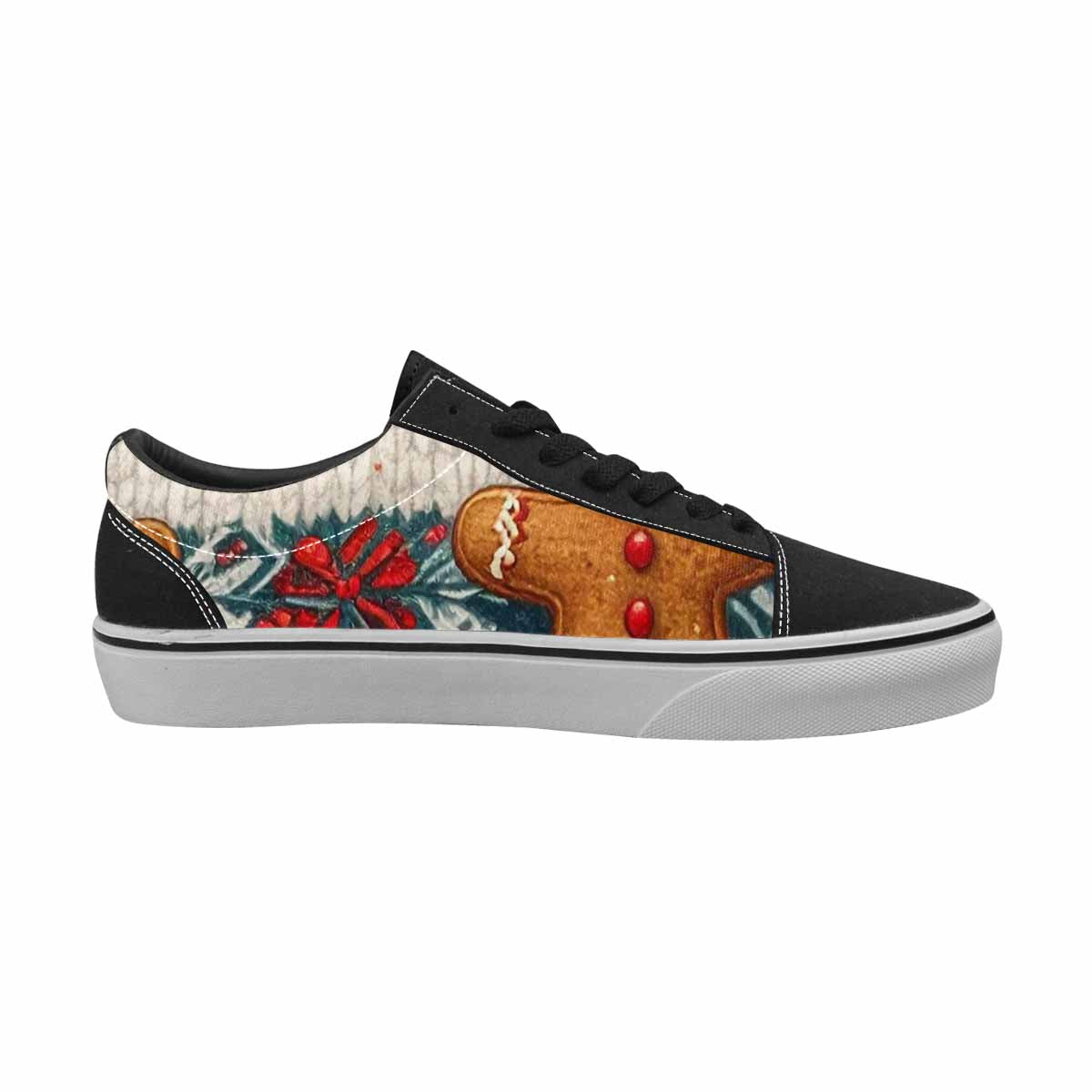 WOMEN'S Christmas Holly Snowflake Canvas Lace-Up Dark Academia Custom Shoes