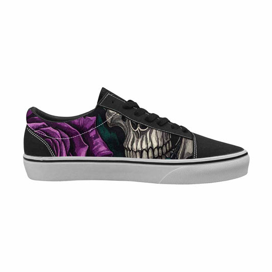 WOMEN'S Skulls Roses Gothic Filigree Canvas Lace-Up Cottagecore Shoes