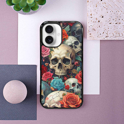 iPhone 16 Case — Skulls And Rosesmelting Skulls A Aor, Original Design Phone Case