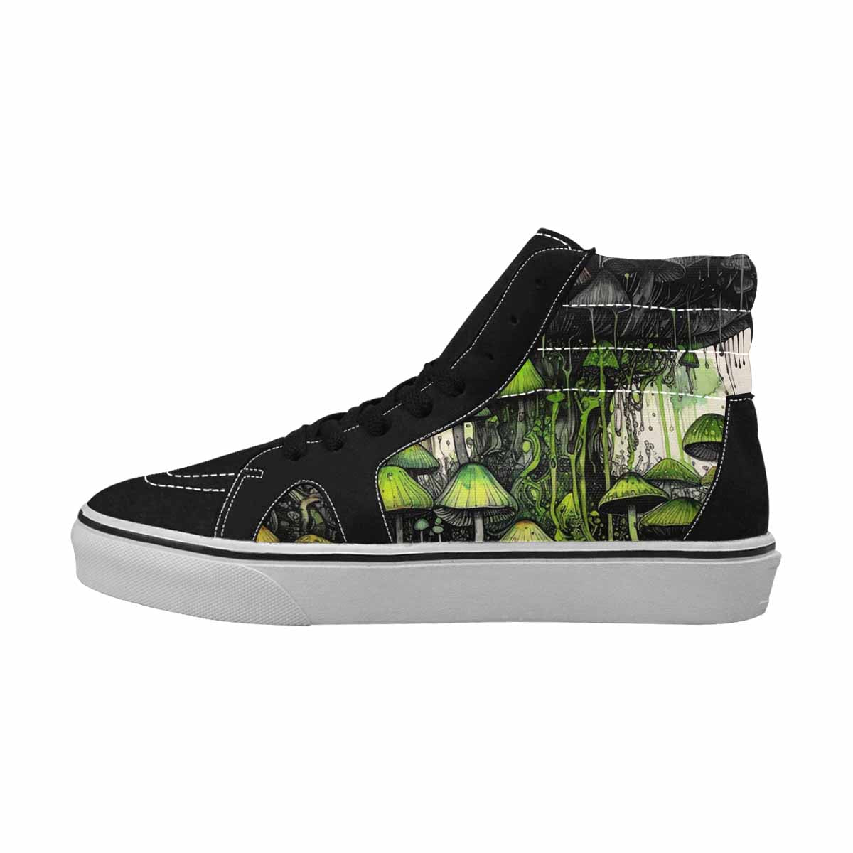 MEN'S Rainbow Drip Mushrooms High Top Canvas Vivid Custom Sneakers