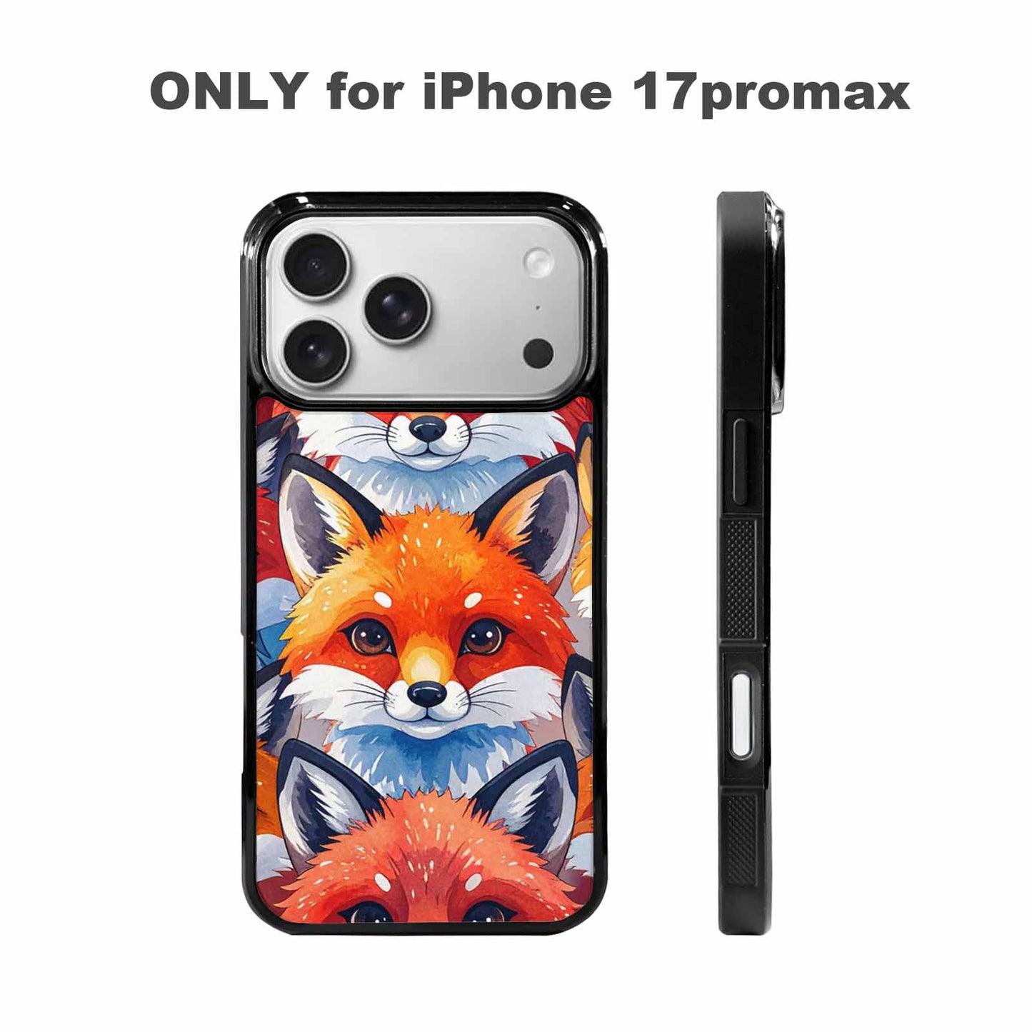 iPhone 17 Pro Max Case — Watercolor Kawaii Fox Watercolor Abstract, Custom Phone Case