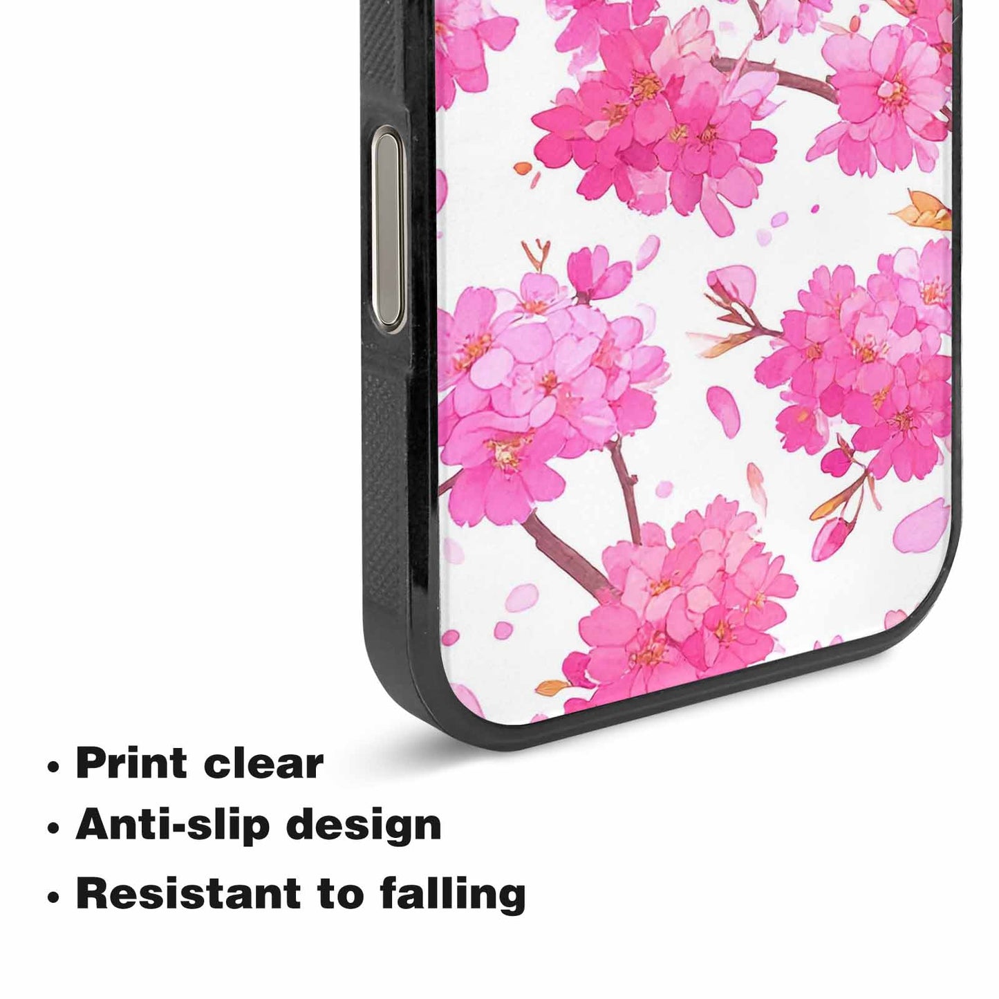 iPhone 16 Pro Case — Cherry Blossom Branch Cherry Blo, Personalized Phone Case