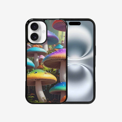 iPhone 16 Case — Overlapping Endlessly No Empty Space Mushrooms, Custom Made Phone Cover