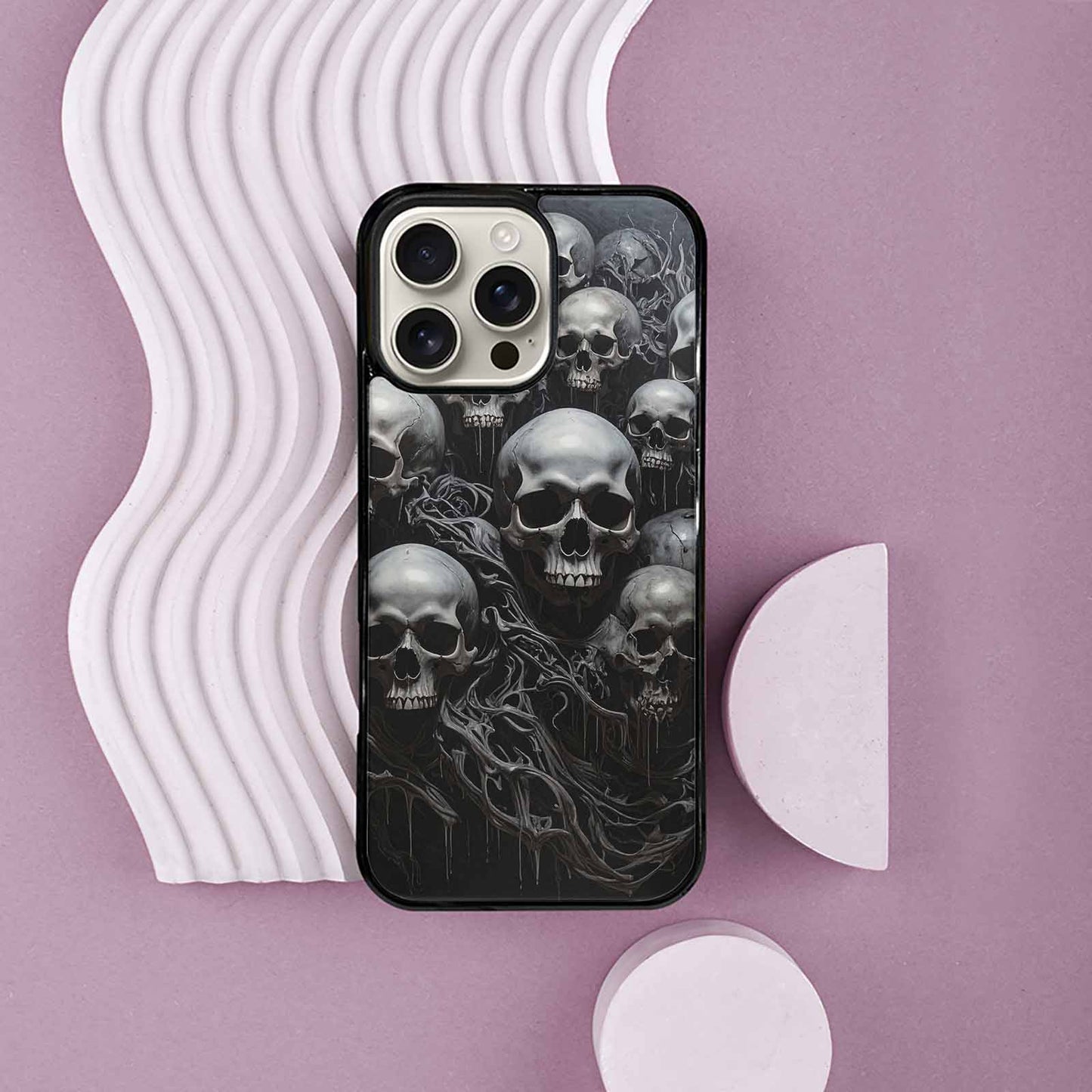 iPhone 16 Pro Max Case — Grey Dark Black And Grey Tones, Personalized Phone Case