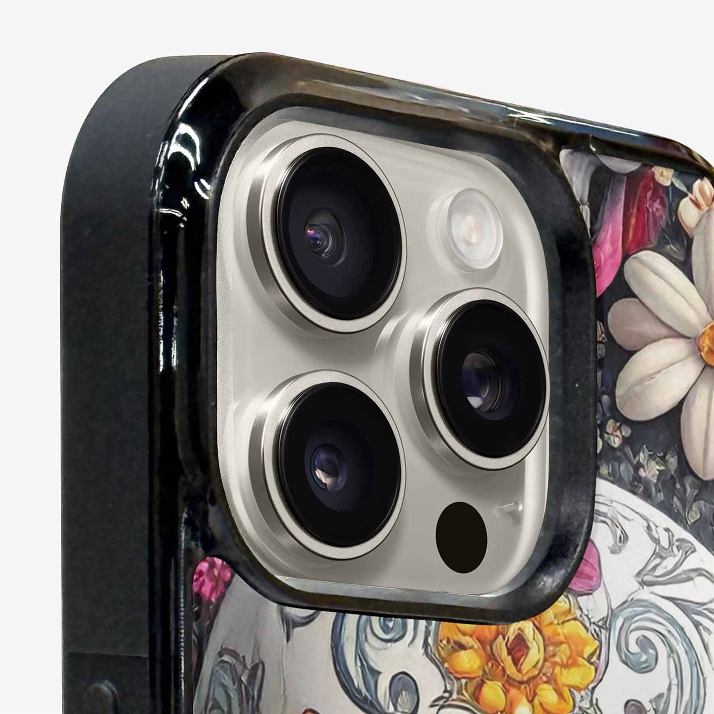 iPhone 16 Pro Max Case — Greyscale Black And White Dark Black, Unique Phone Case Design