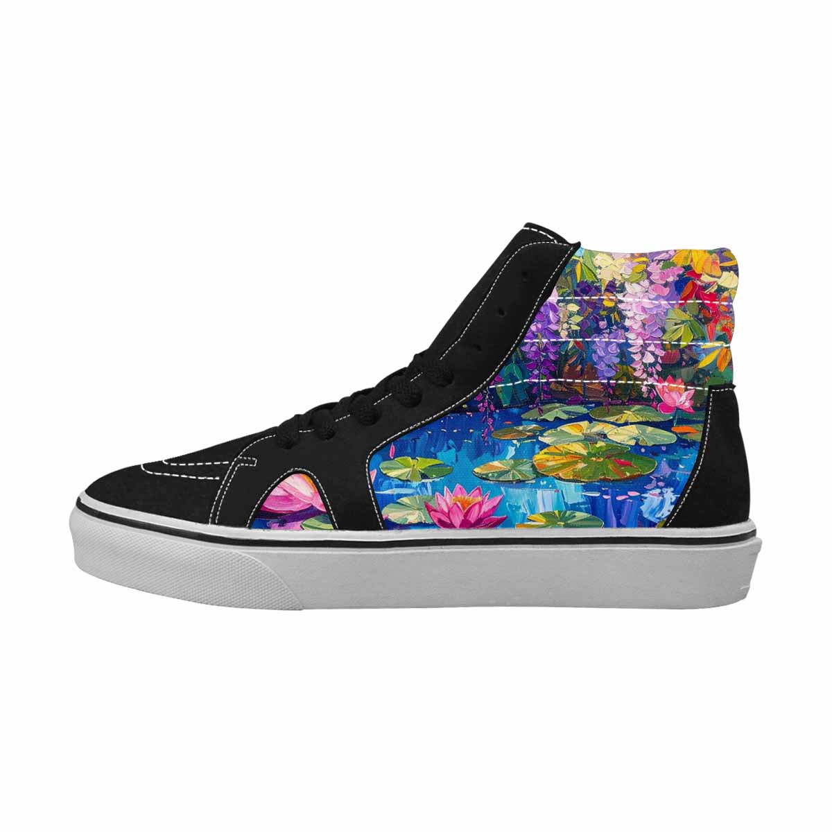 MEN'S Full Color Vibrant Monet High Top Canvas Melting Art Sneakers