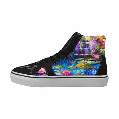 MEN'S Full Color Vibrant Monet High Top Canvas Melting Art Sneakers