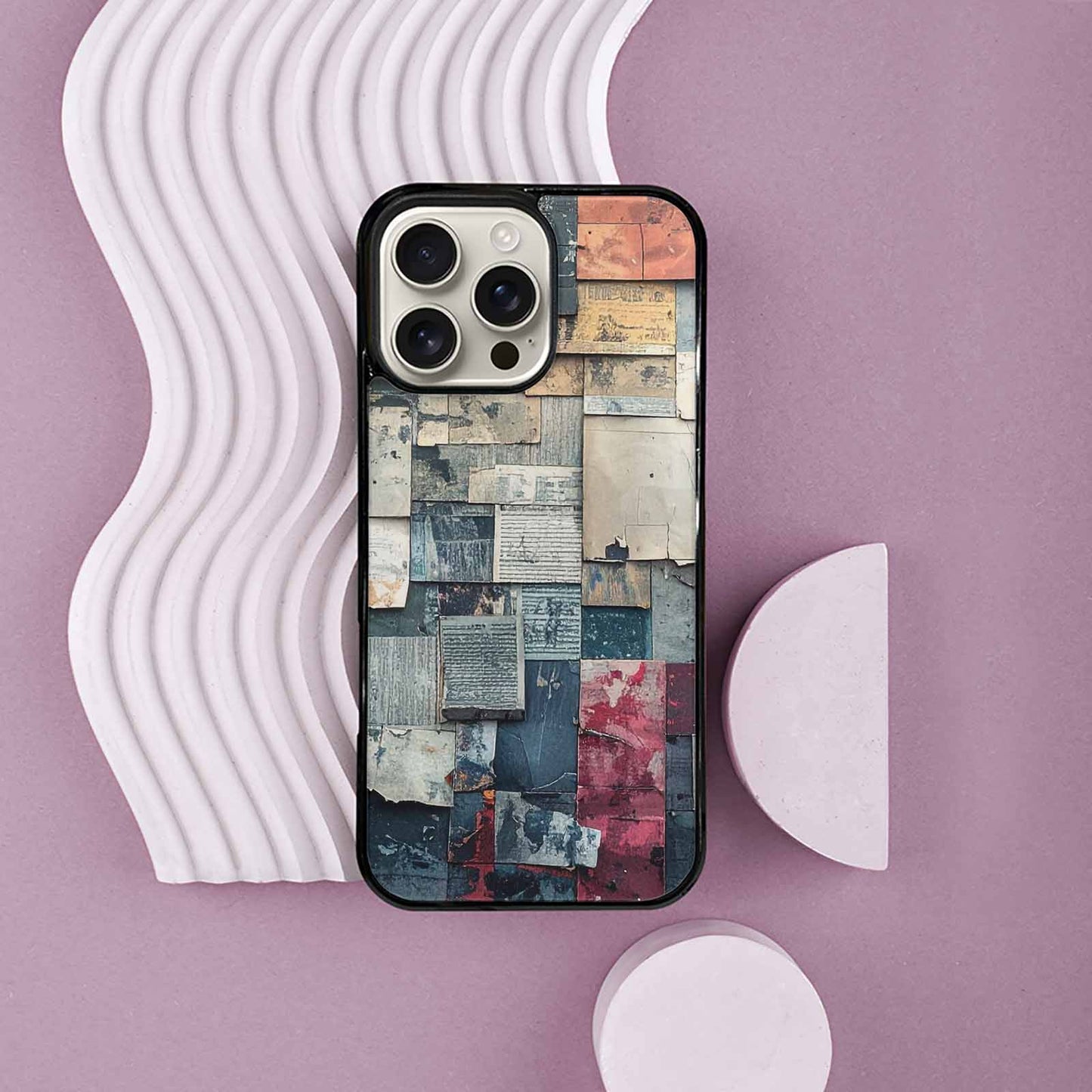 iPhone 16 Pro Max Case — Distressed Grunge Texture Pattern Hundreds Of, Custom Designed Case Cover