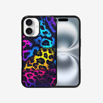iPhone 16 Case — Leopard Print Neon, Custom Print Case Cover