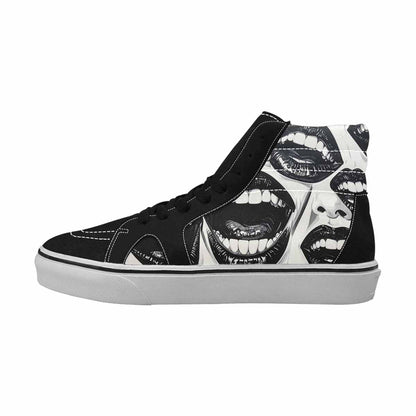 MEN'S Googly Cartoon Mouths High Top Canvas Y2K Custom Shoes