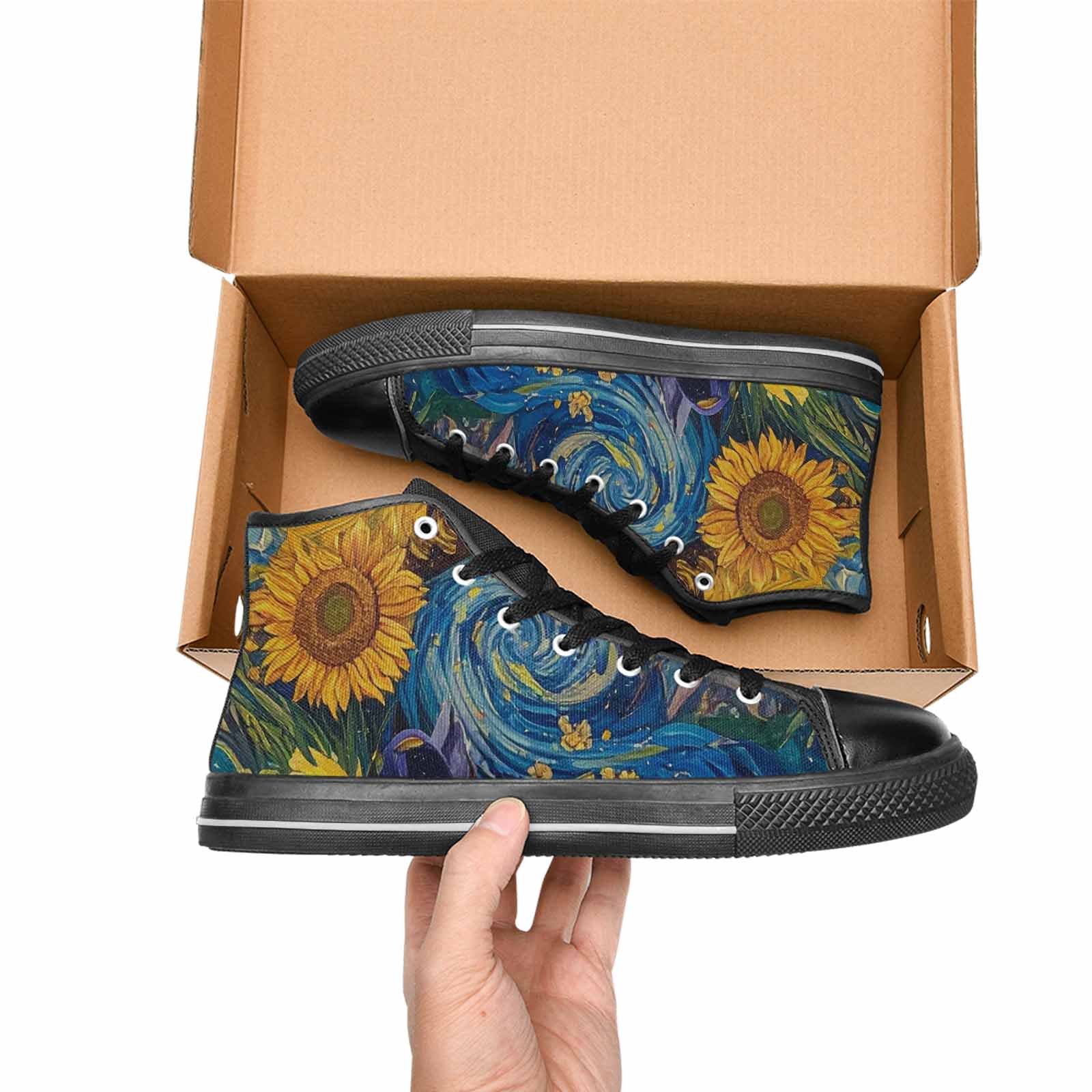 WOMEN'S Blend All Versions High Top Canvas Neon Fantasy Shoes