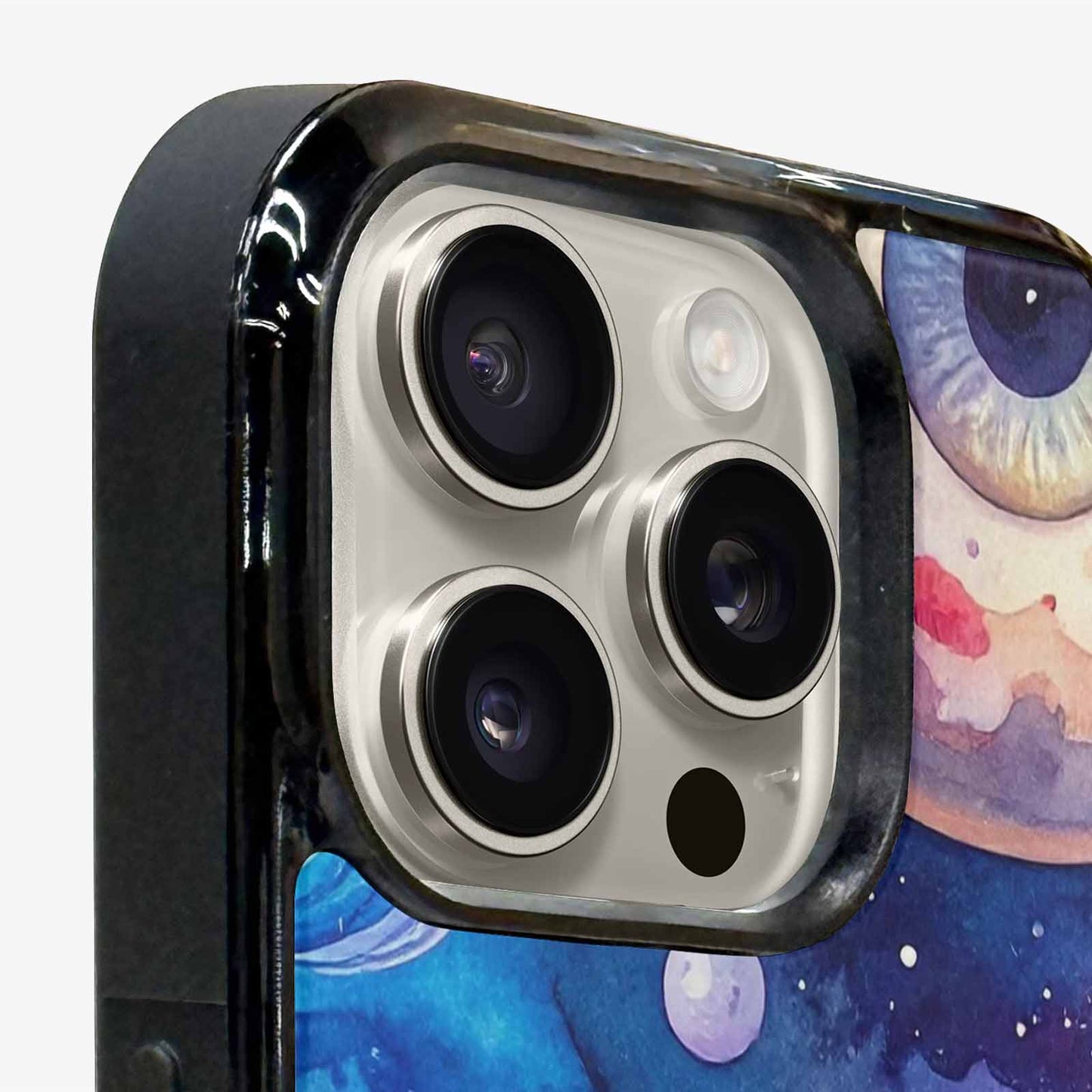 iPhone 15 Pro Max Case — Cartoon Eyeballs Galaxy, Custom Made Phone Cover
