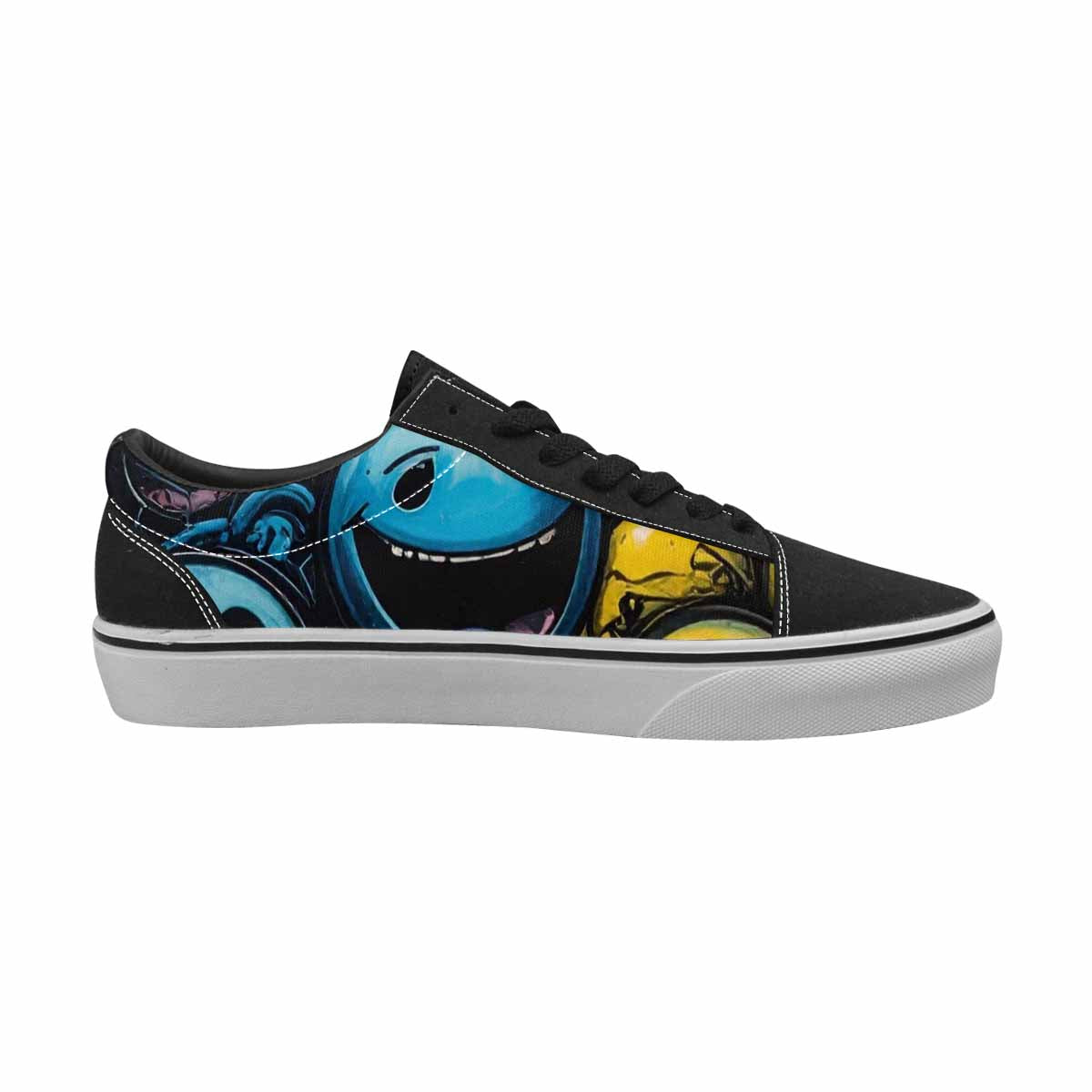 WOMEN'S Melting Moon Smiley Lace-Up Canvas Aesthetic Shoes