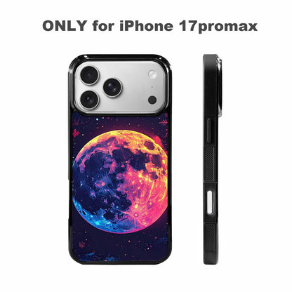 iPhone 17 Pro Max Case — Neon Winter Moon Cartoon Cute, Customized Protective Case