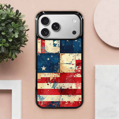 iPhone 17 Pro Max Case — Small American Flag Stars Galaxy Space, Customized Protective Case