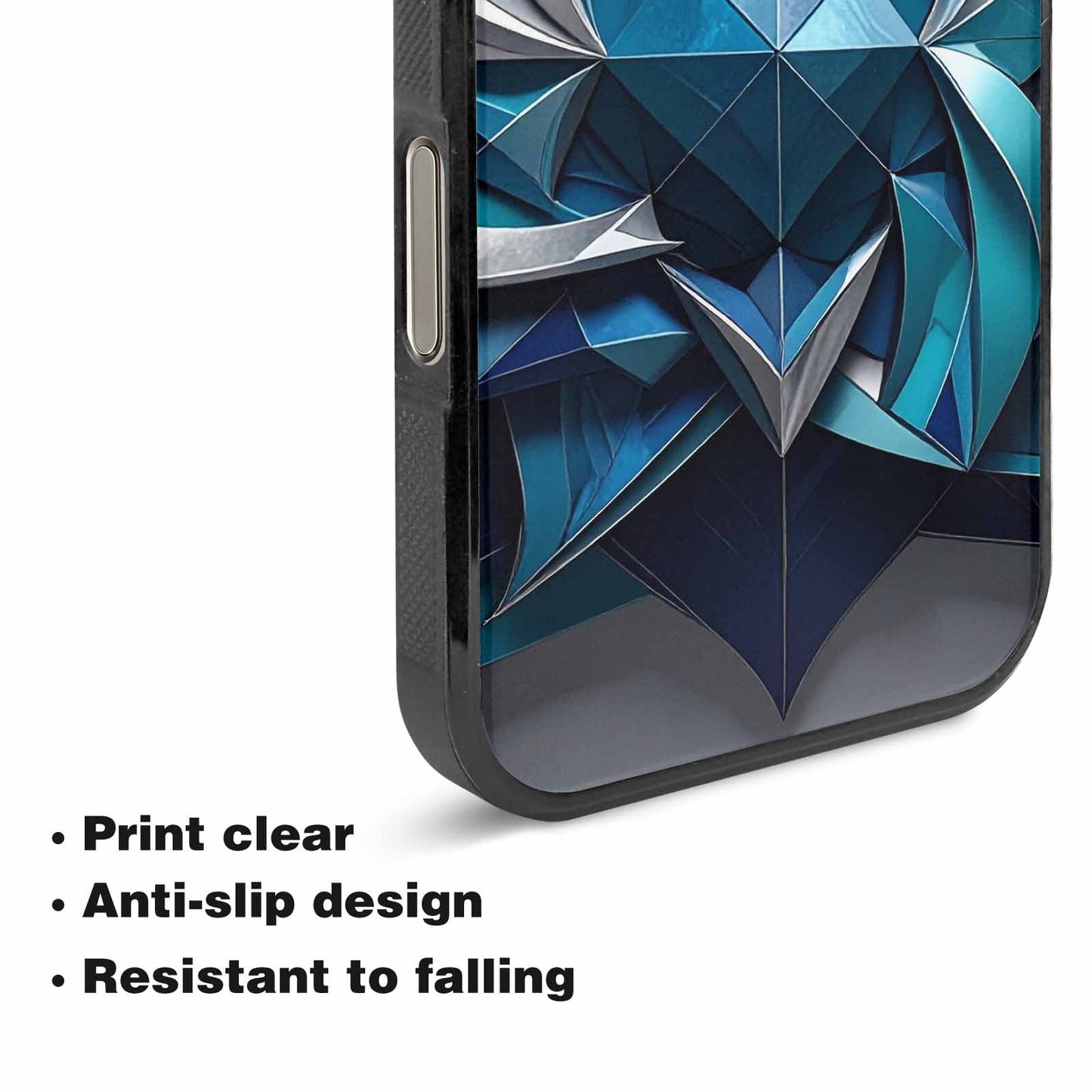 iPhone 16 Pro Max Case — Geometric Origami Art Pattern, Original Design Phone Case
