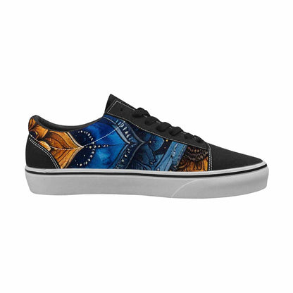 WOMEN'S Mandala Medallion Lace-Up Canvas Wallpaper Art Sneakers