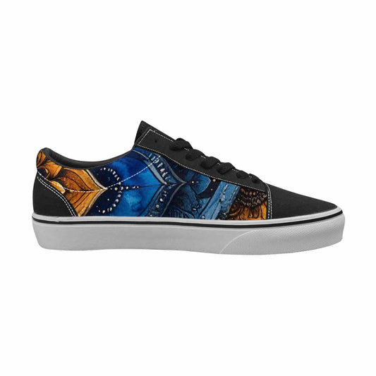 WOMEN'S Mandala Medallion Lace-Up Canvas Wallpaper Art Sneakers