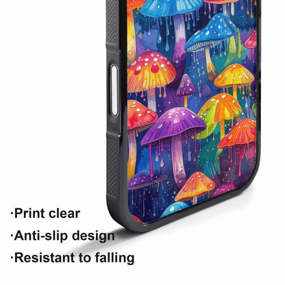 iPhone 17 Pro Max Case — Rainbow Drip Mushrooms Original Art, Customized Protective Case
